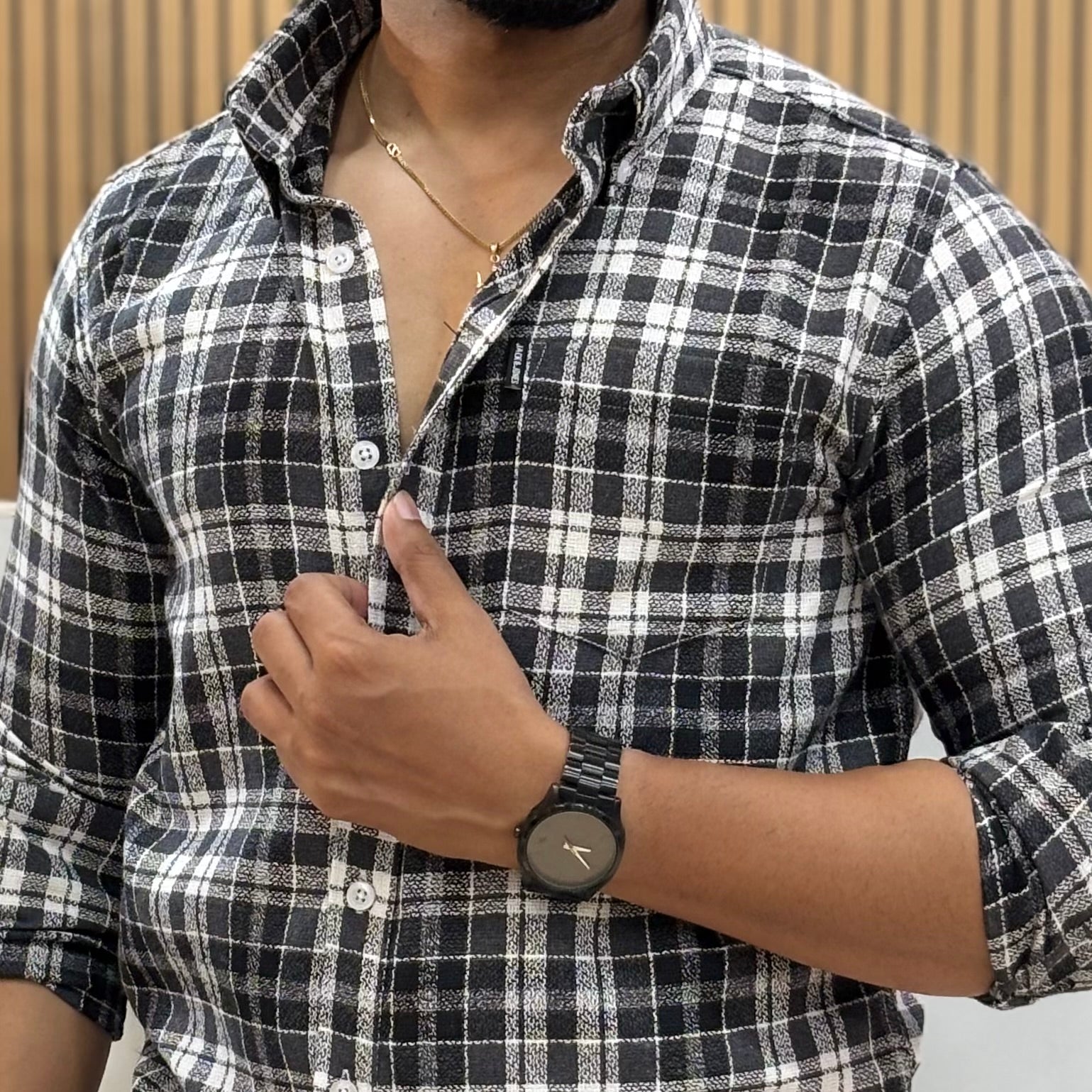 Cotton Check Shirt for Men