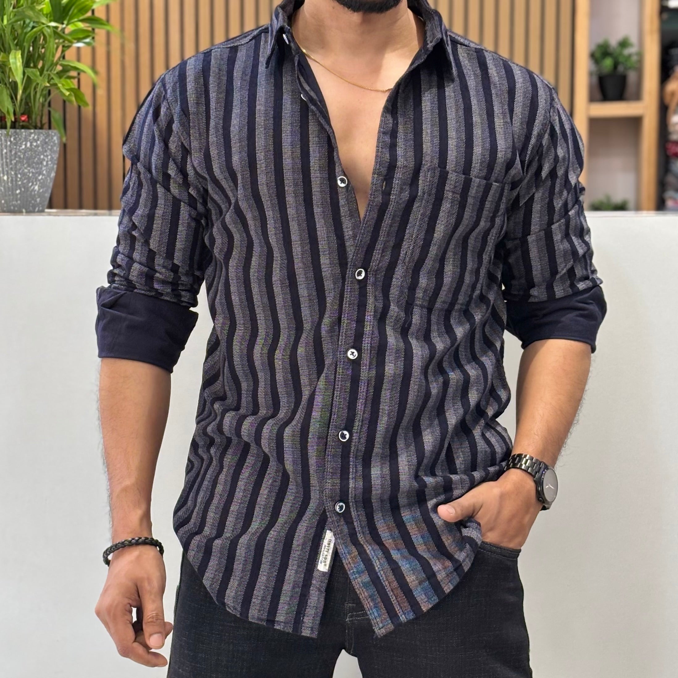 Blue Striped Premium Shirt