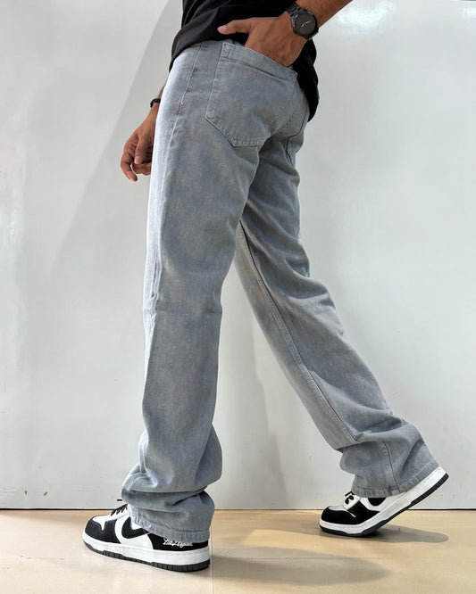 Men's Grey Loose Fit Jeans