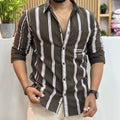 Vertical Stripe Casual Shirt