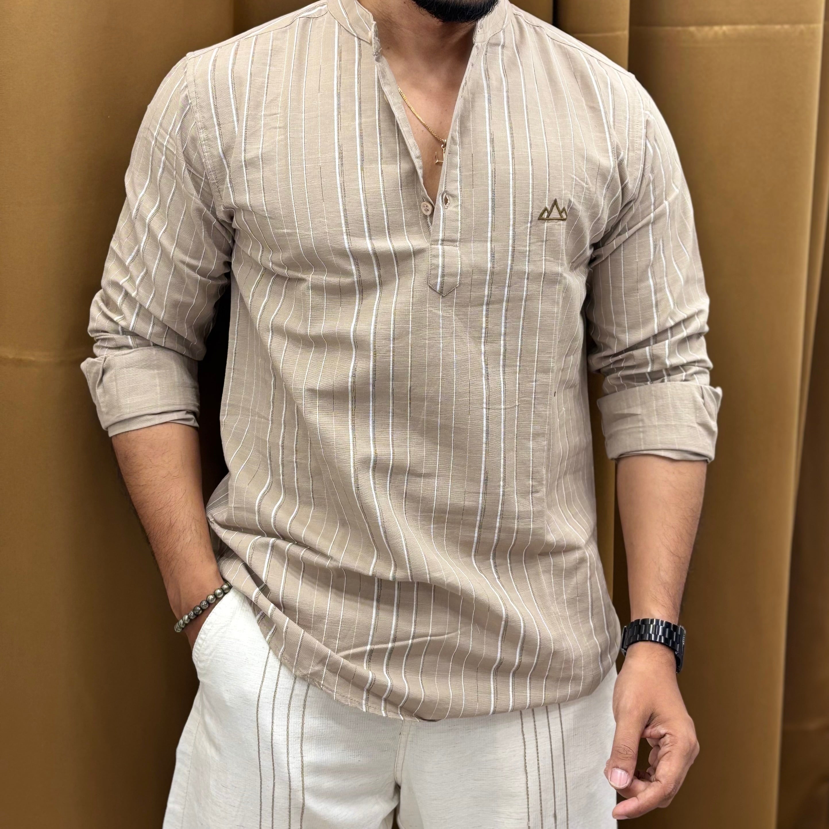 Premium Striped Cotton Kurta