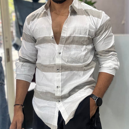 Beige Stripe Shirt