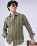 Premium Casual Shirt - Olive Green