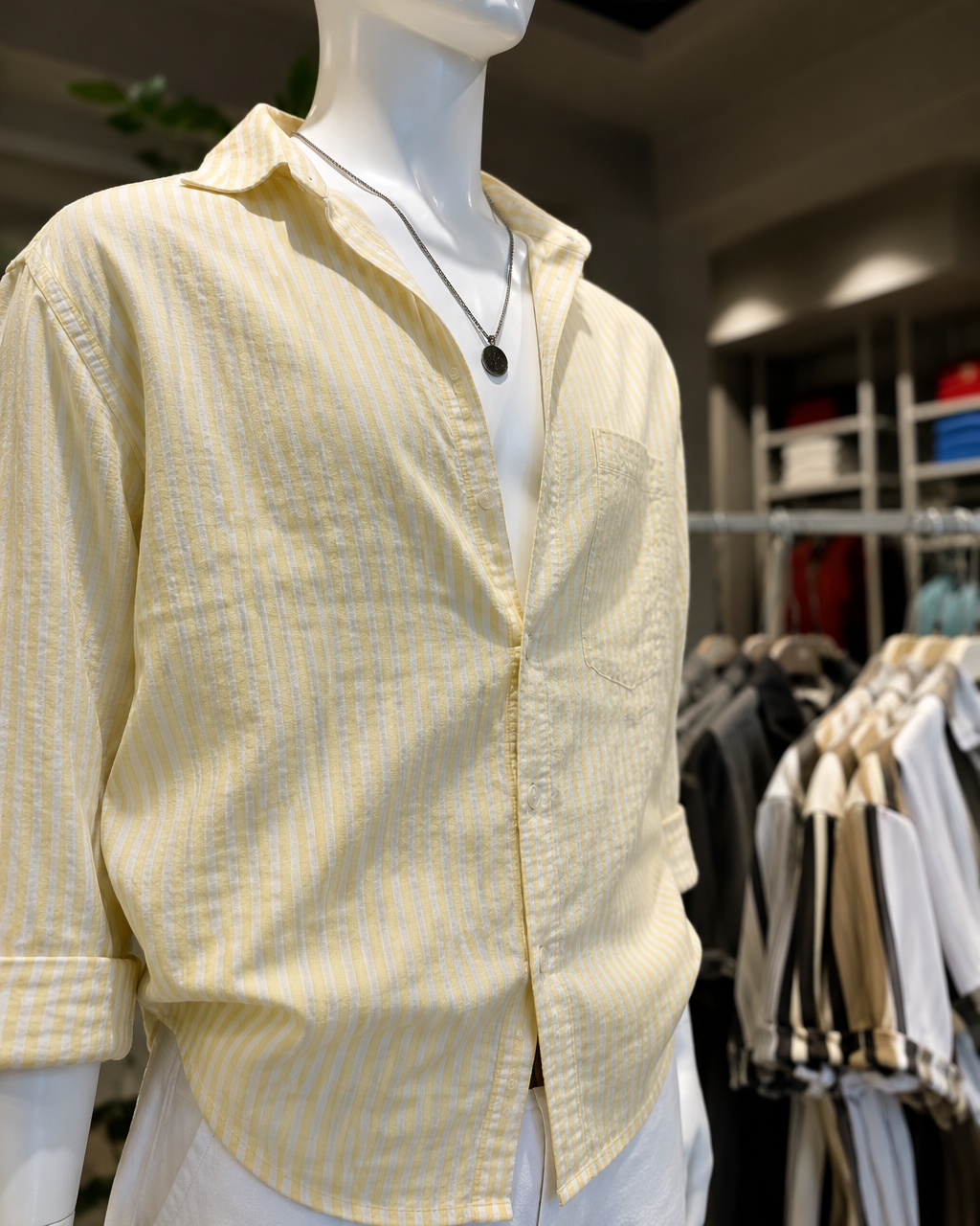 Stripe Cotton Linen Shirt