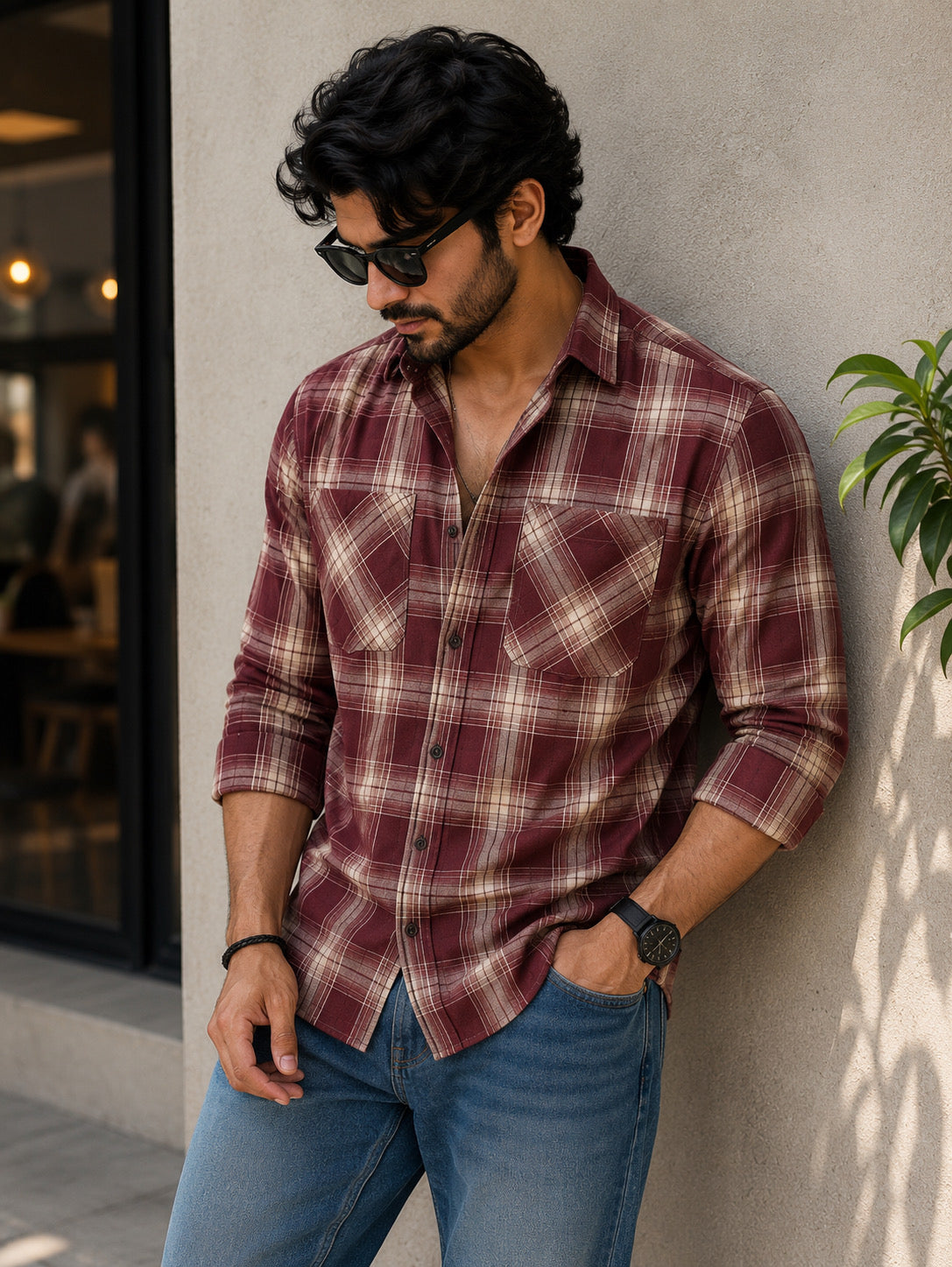 Mens Casual Checks Shirt
