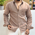 Corduroy Shirt for Men | Taupe Beige