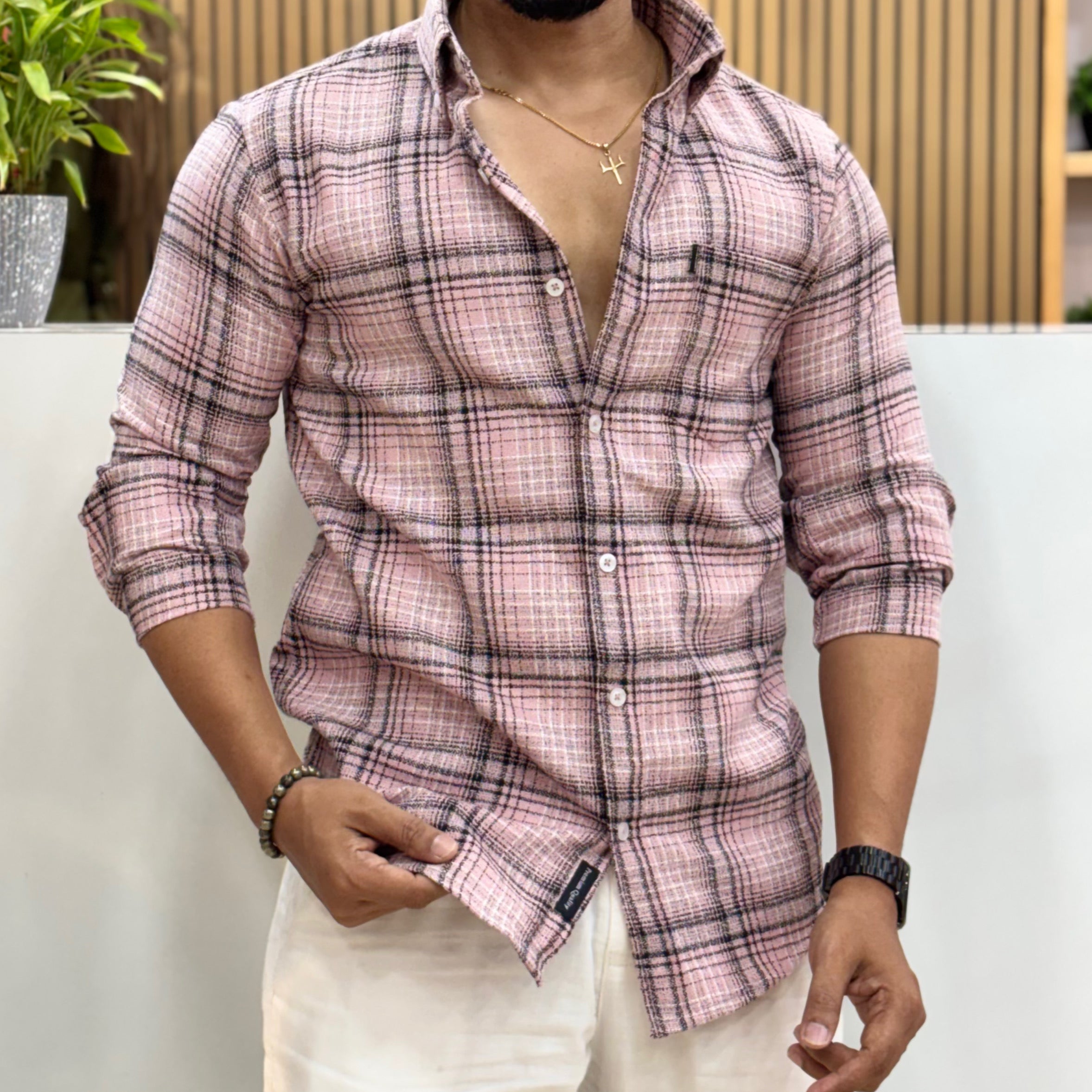 Cotton Check Shirt for Men