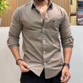 Cotton Casual Shirt - Taupe Brown