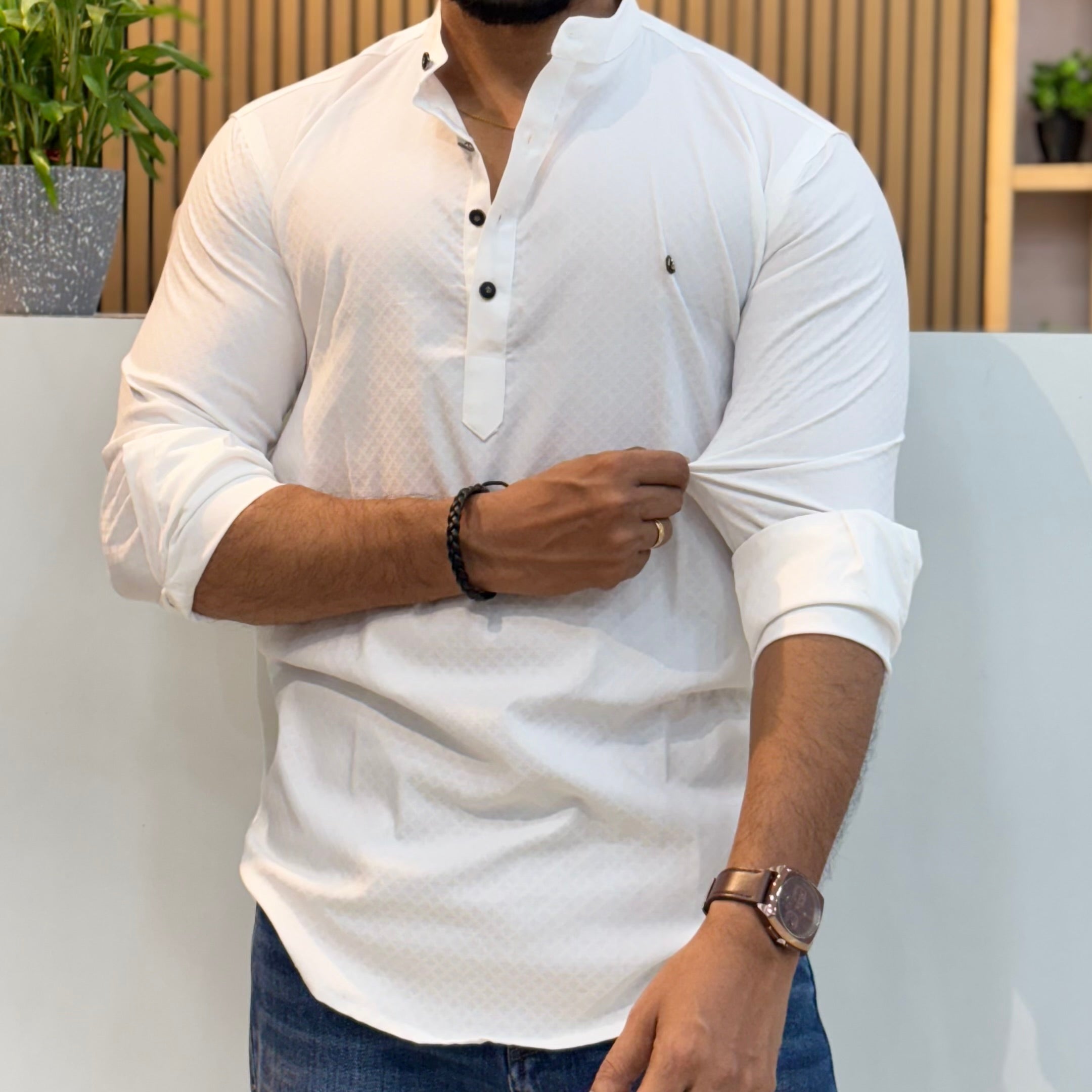 White IMP Short Kurta