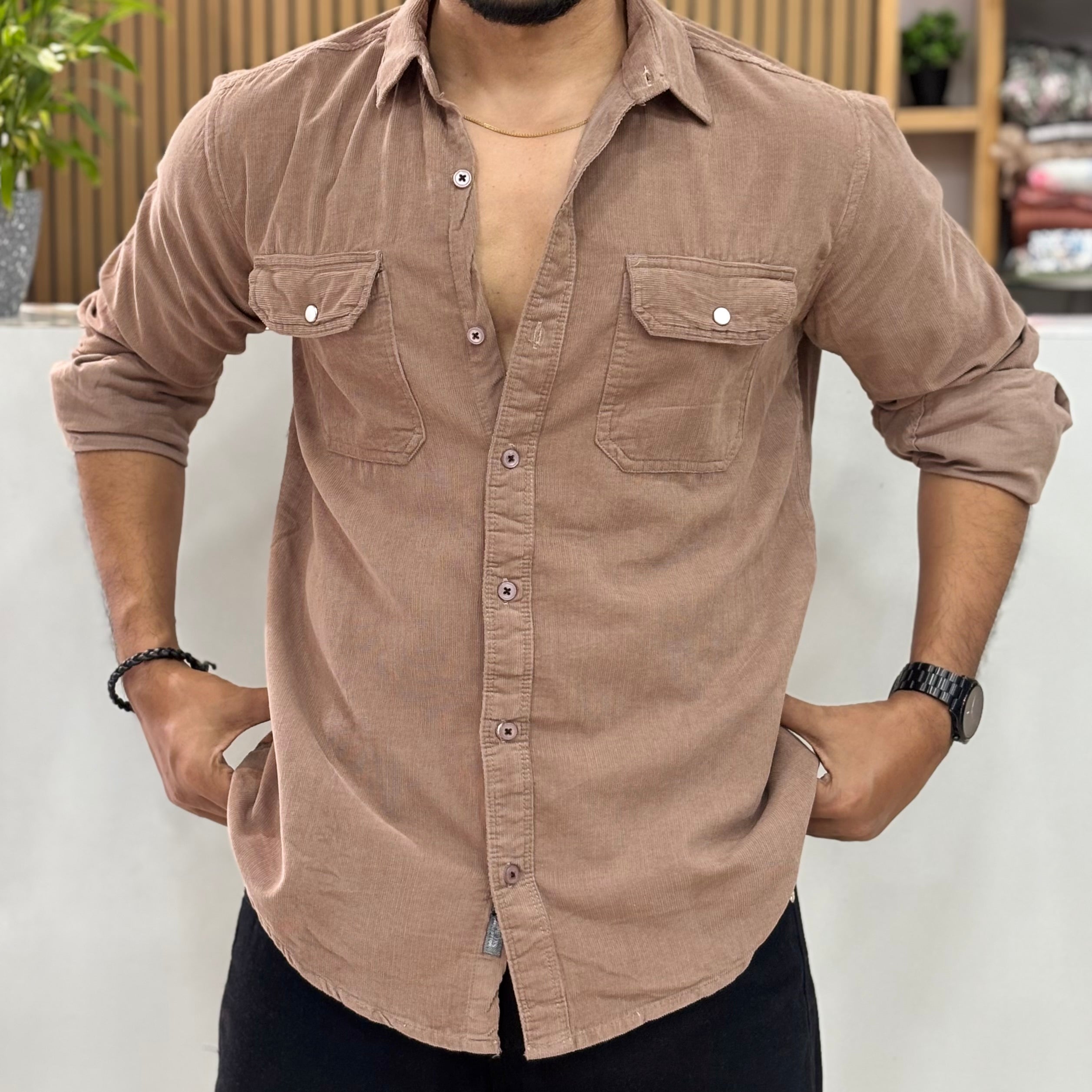 Corduroy Shirt chiku ￼