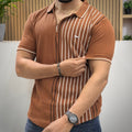 Vertical Stripe Polo T-Shirt
