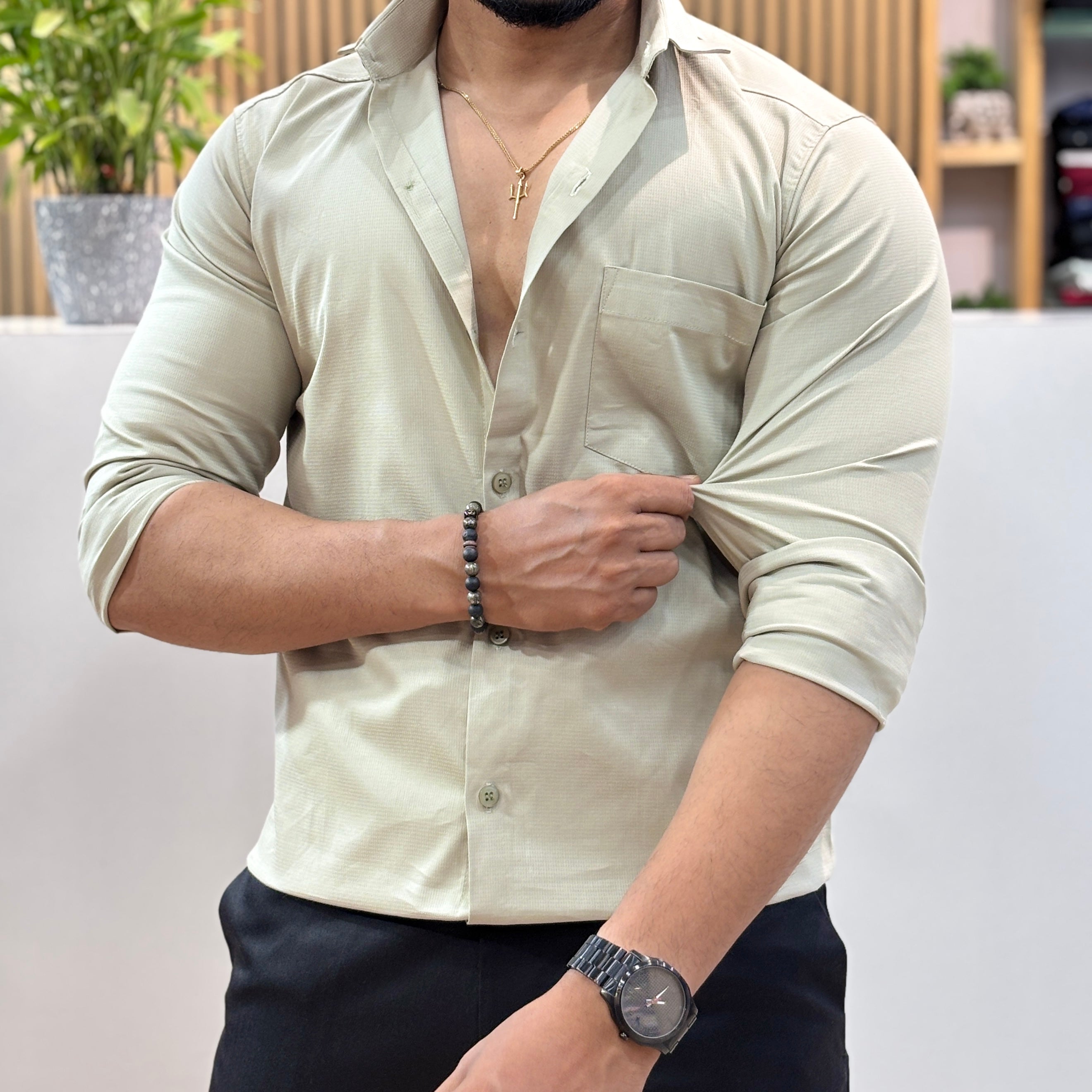 Men’s Solid Shirt Sage