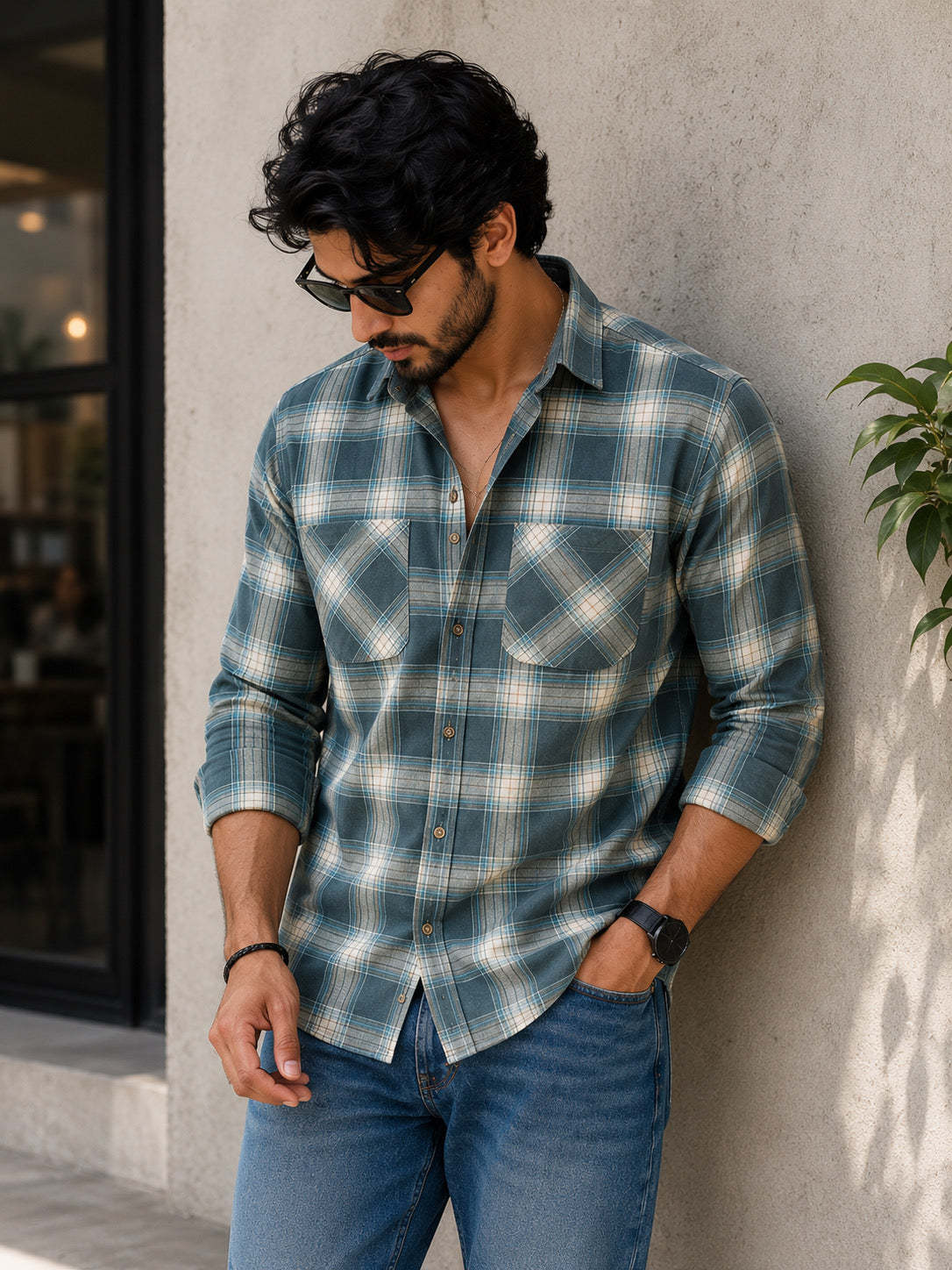 Mens Casual Checks Shirt