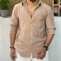 Minimal Luxe Linen Shirt Sand Beige