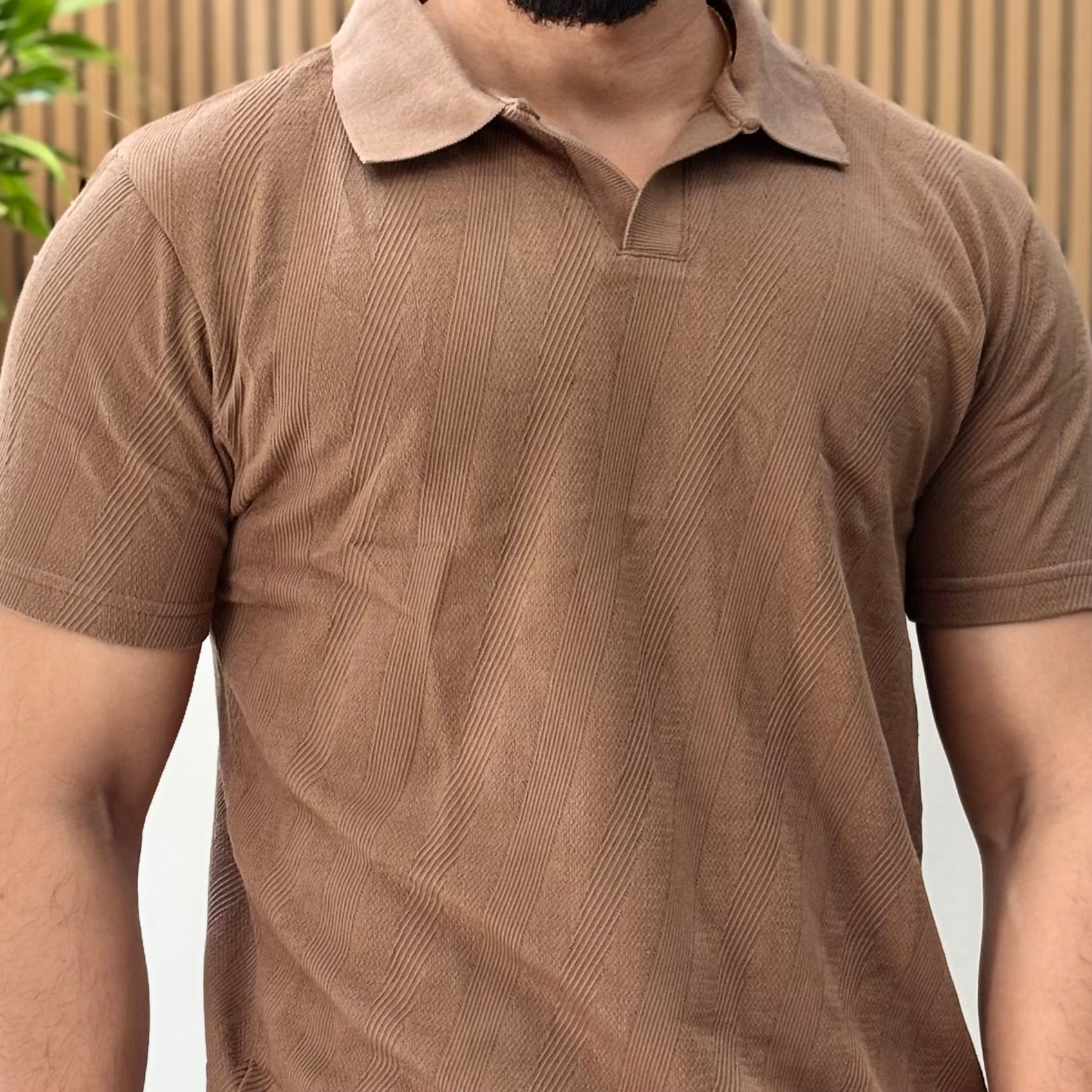 Brown Old Money Polo T-shirt