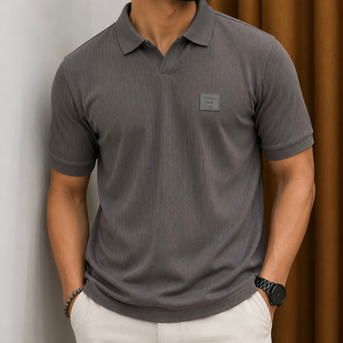 Premium Ribbed Polo T-Shirt