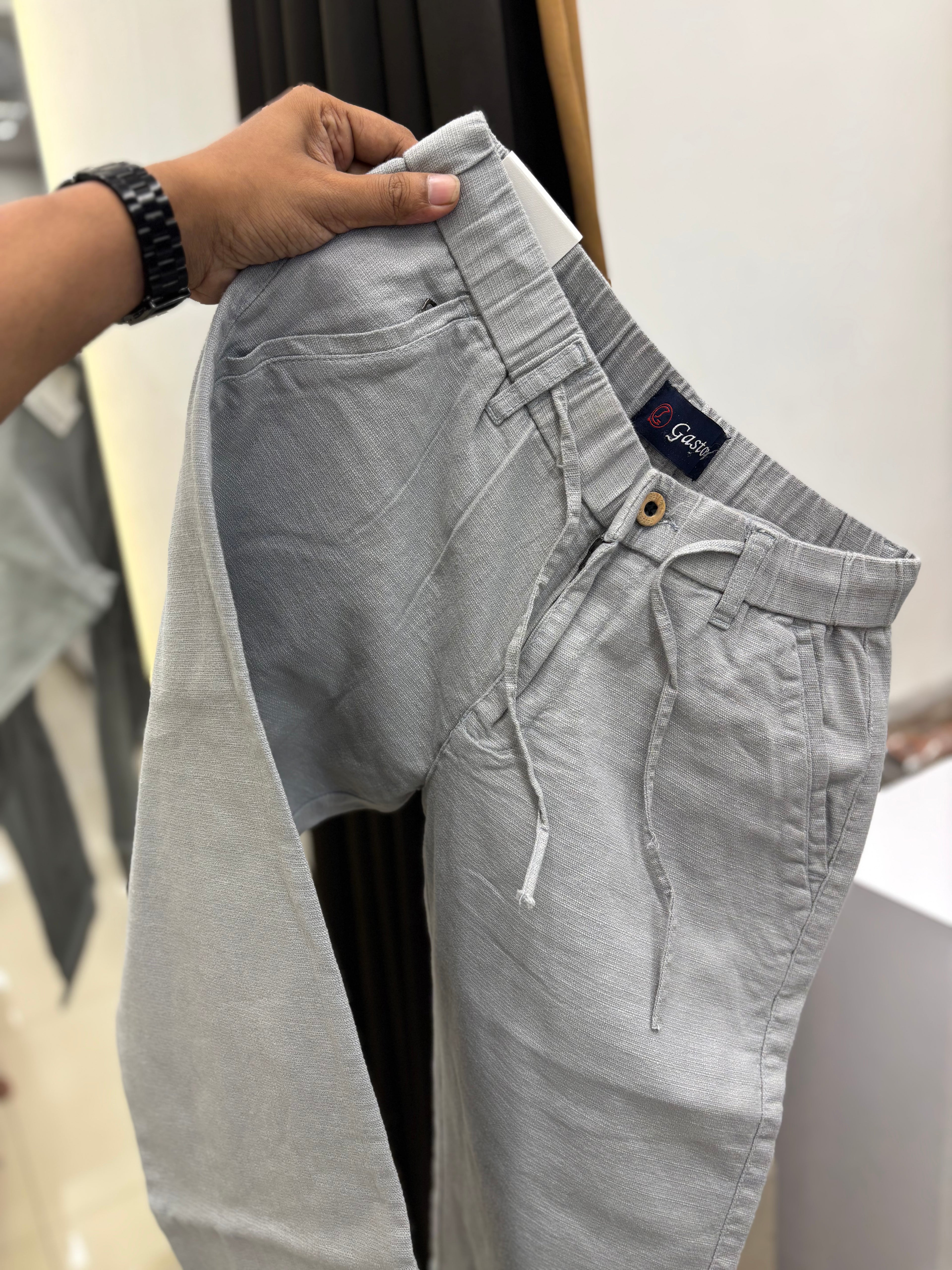 Premium Linen Cotton Drawstring Pants