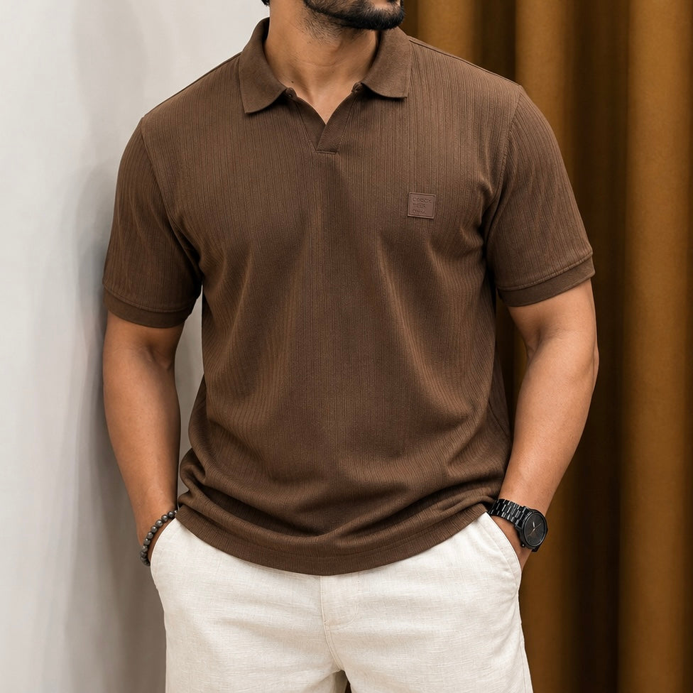 Premium Ribbed Polo T-Shirt