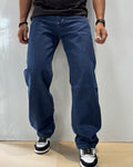Men's Dark Blue Loose Fit Jeans