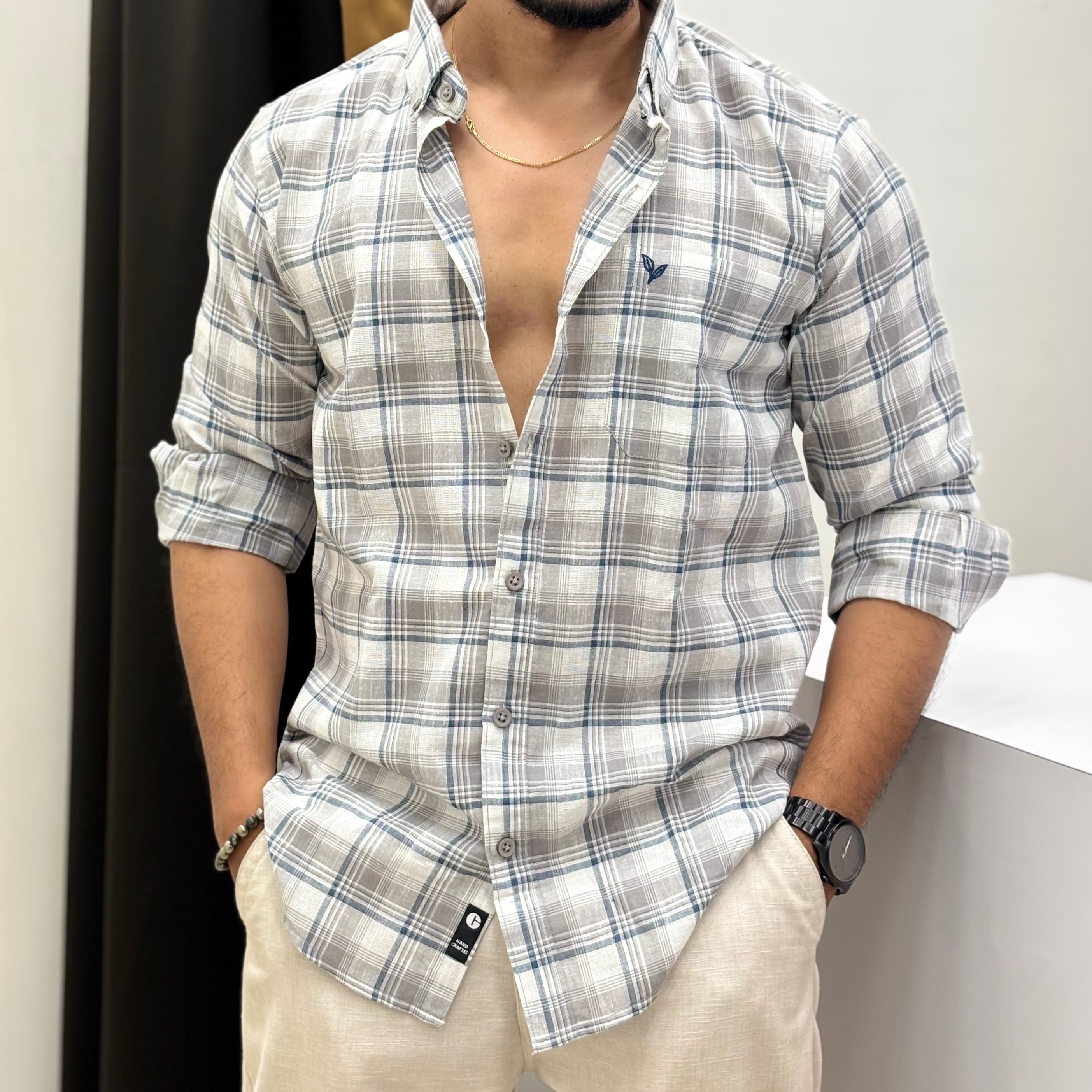 Linen Check Shirt