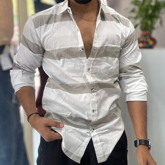 Beige Stripe Shirt