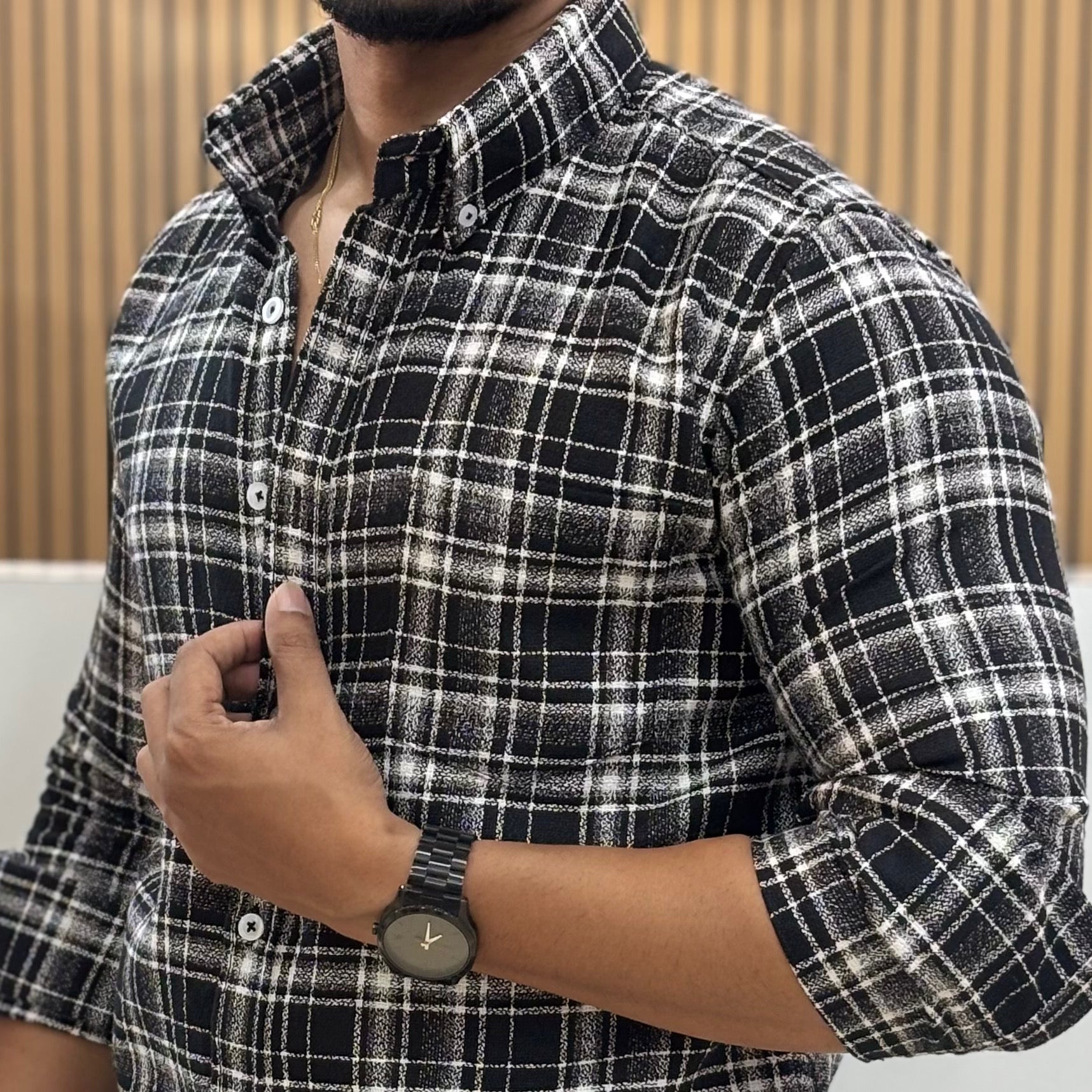 Cotton Check Shirt for Men