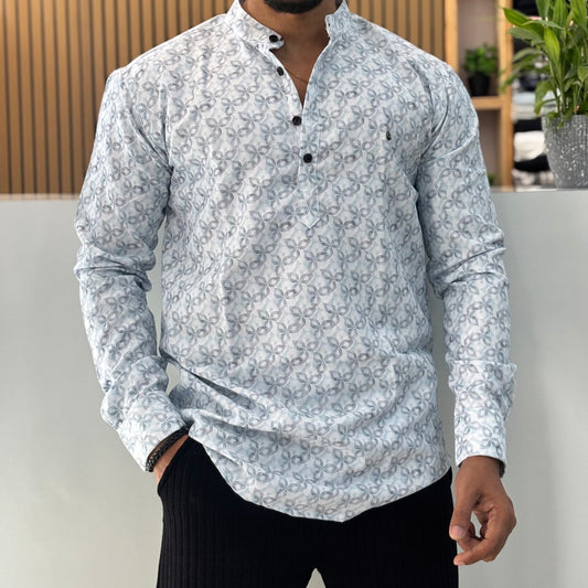 IMP Floral Print Short Kurta Blue