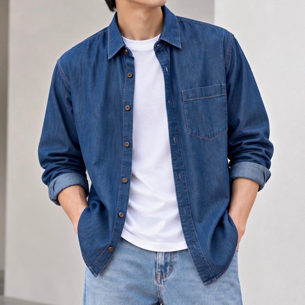 Premium Indigo Denim Shirt for Men
