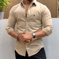 Cotton Casual Shirt - Beige Sand