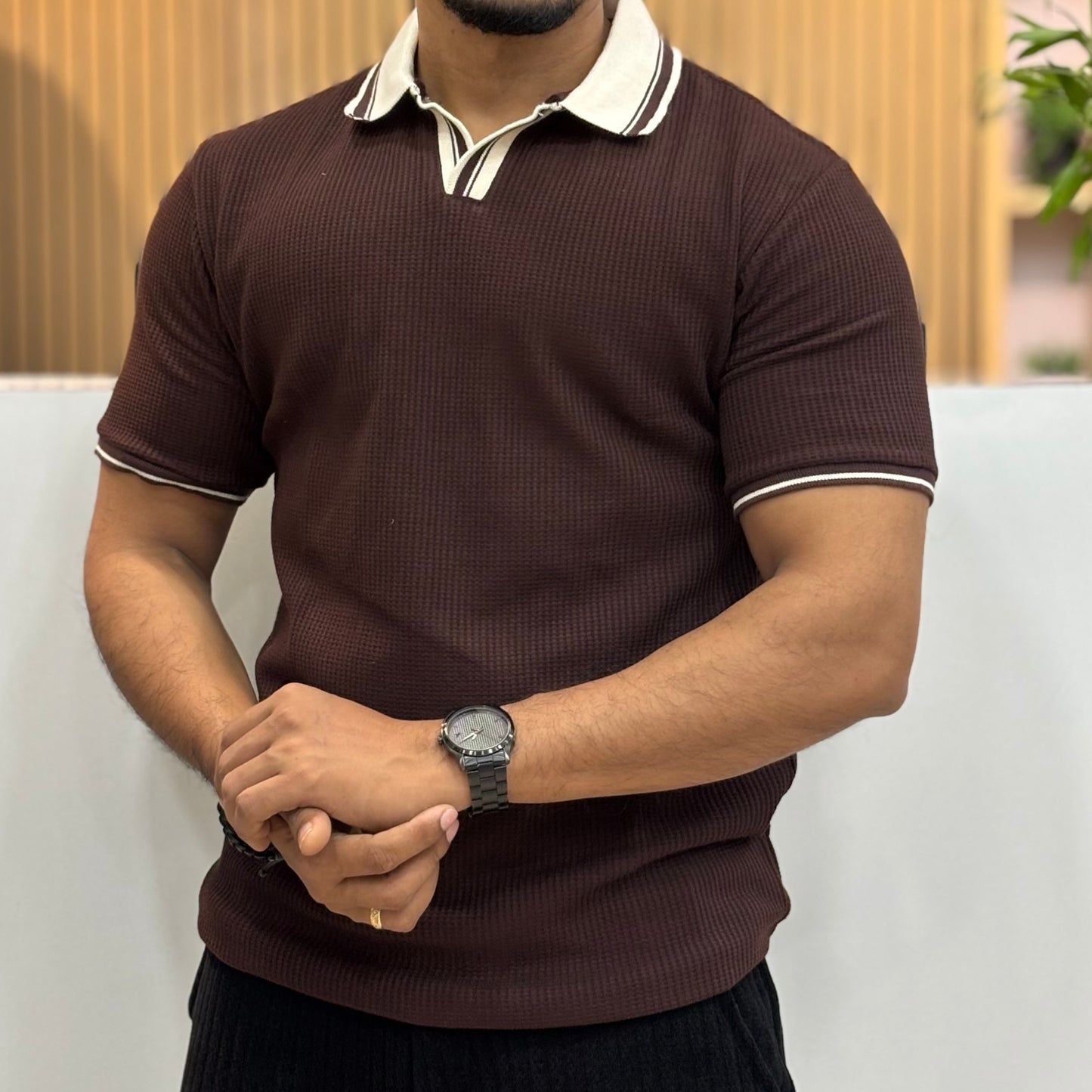 Old Money Polo T-shirt Brown