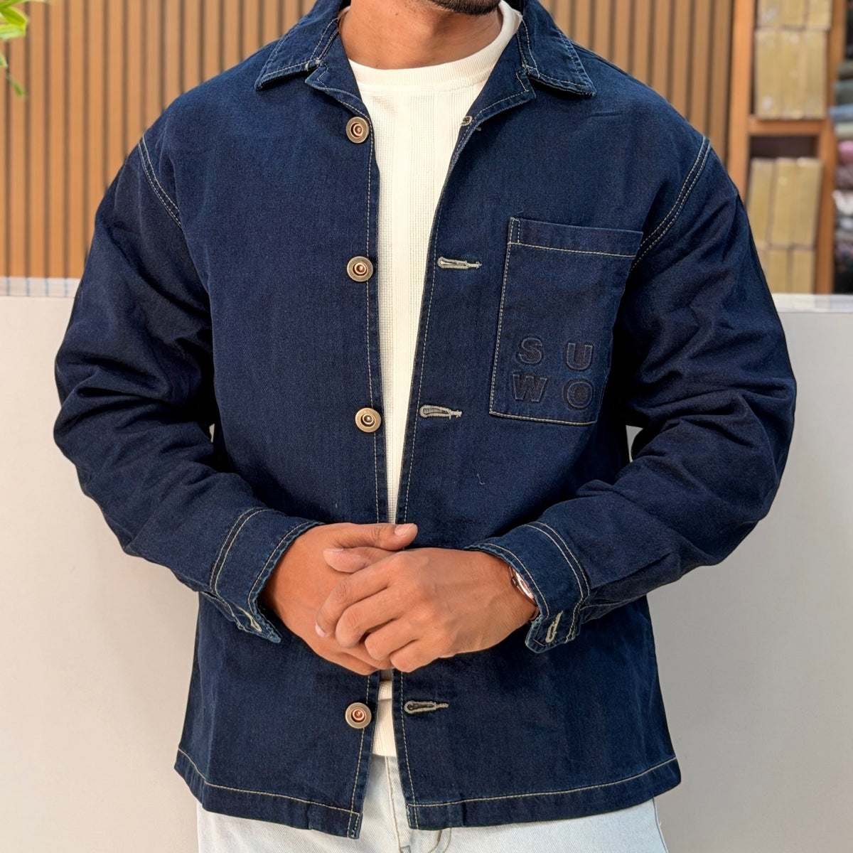 Premium Denim Overshirt Jacket