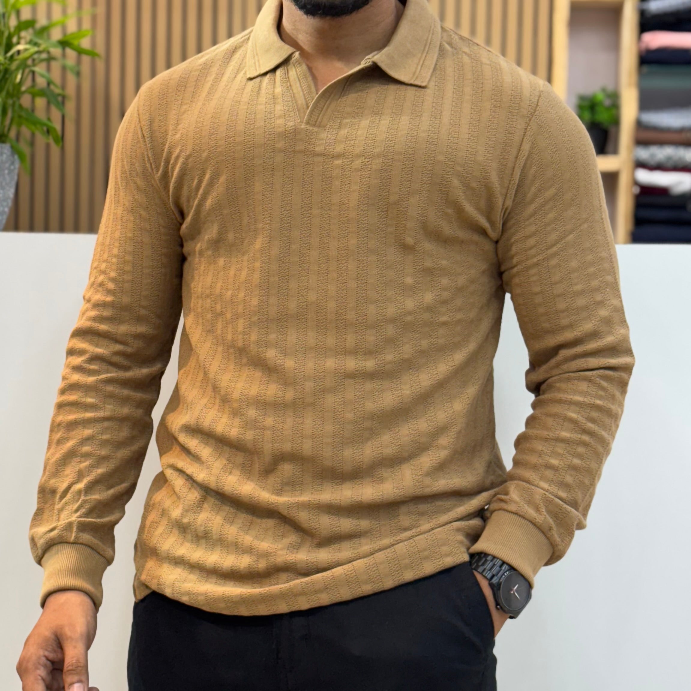 Brown Old Money Polo T-Shirt