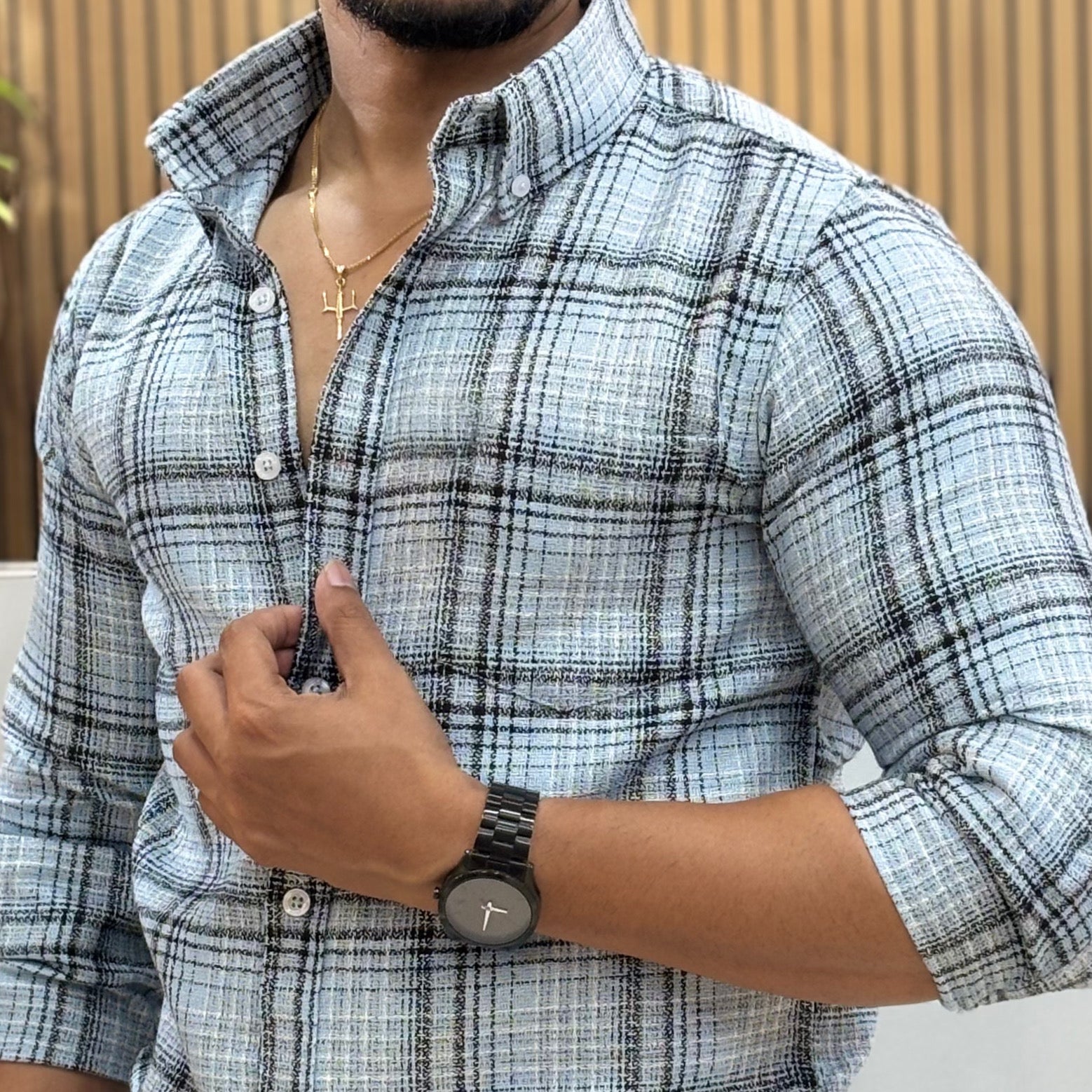 Cotton Check Shirt for Men