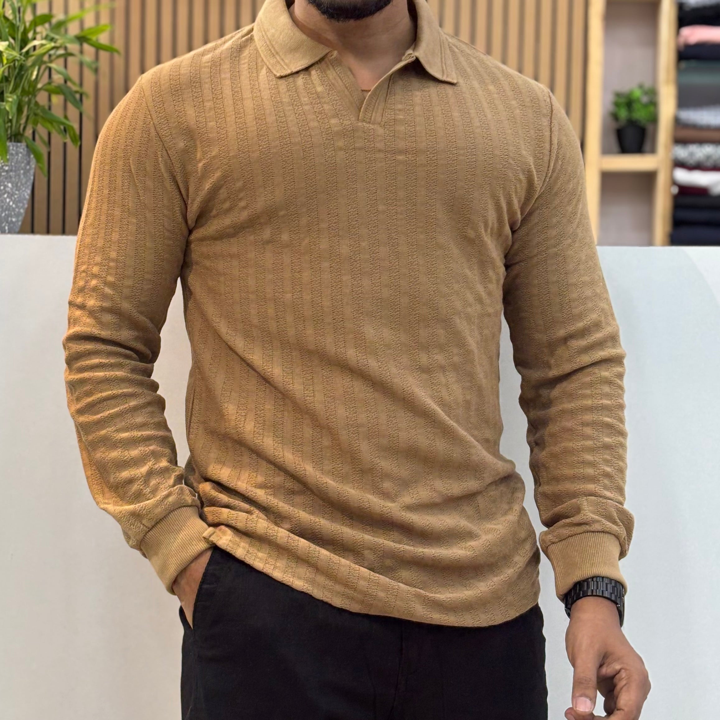 Brown Old Money Polo T-Shirt