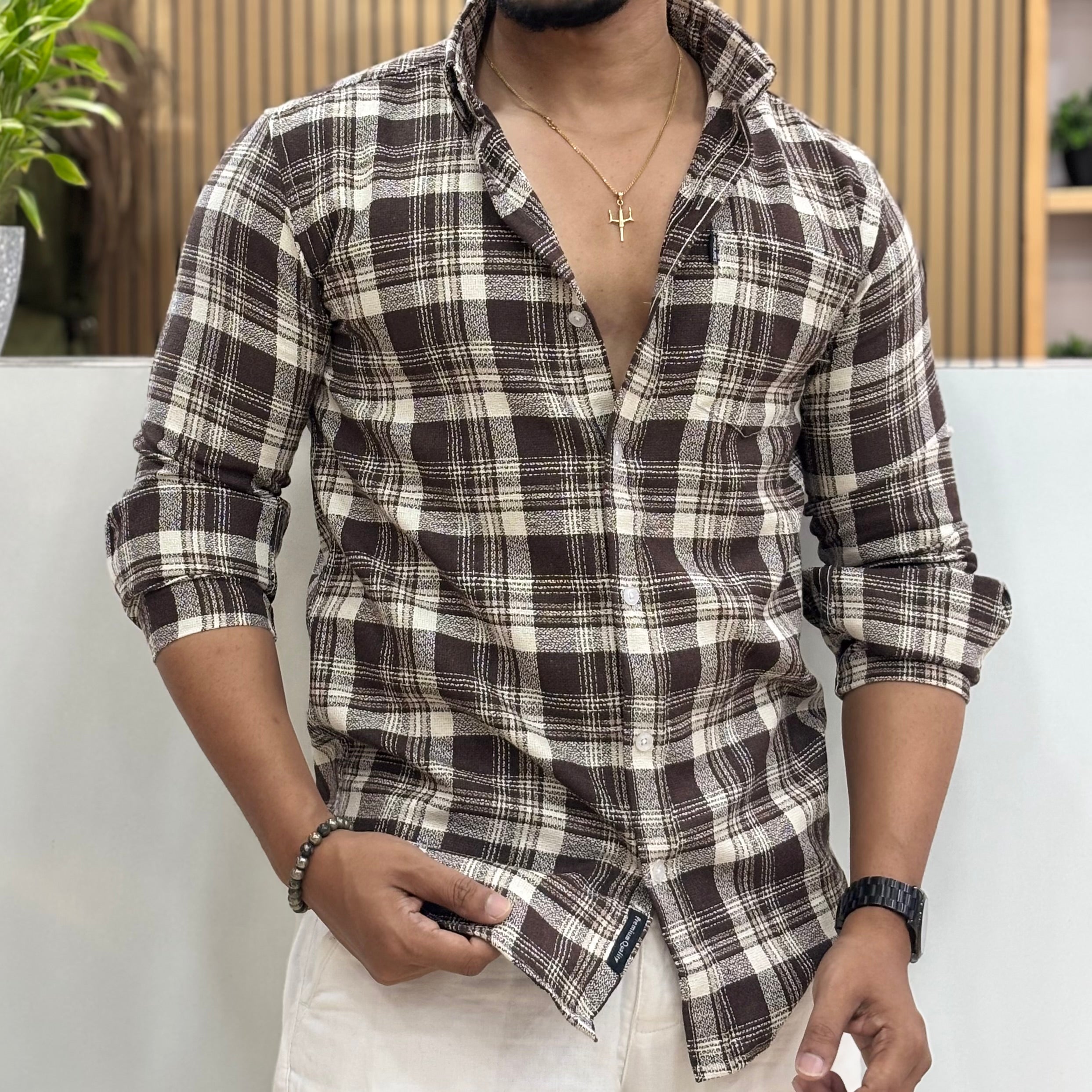 Cotton Check Shirt for Men