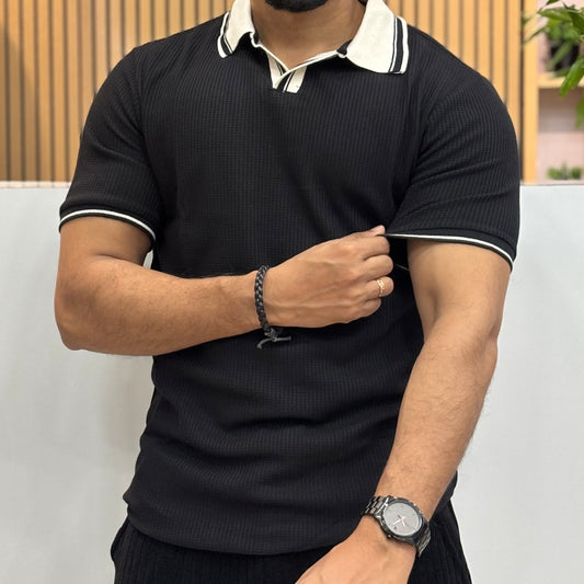 Old Money Polo T-shirt Black