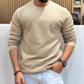 Waffle Full-Sleeve Crew Neck T-Shirt