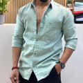 Premium Textured Cotton Shirt – Mint Green