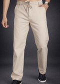 Linen Blend Cotton Pant Beige