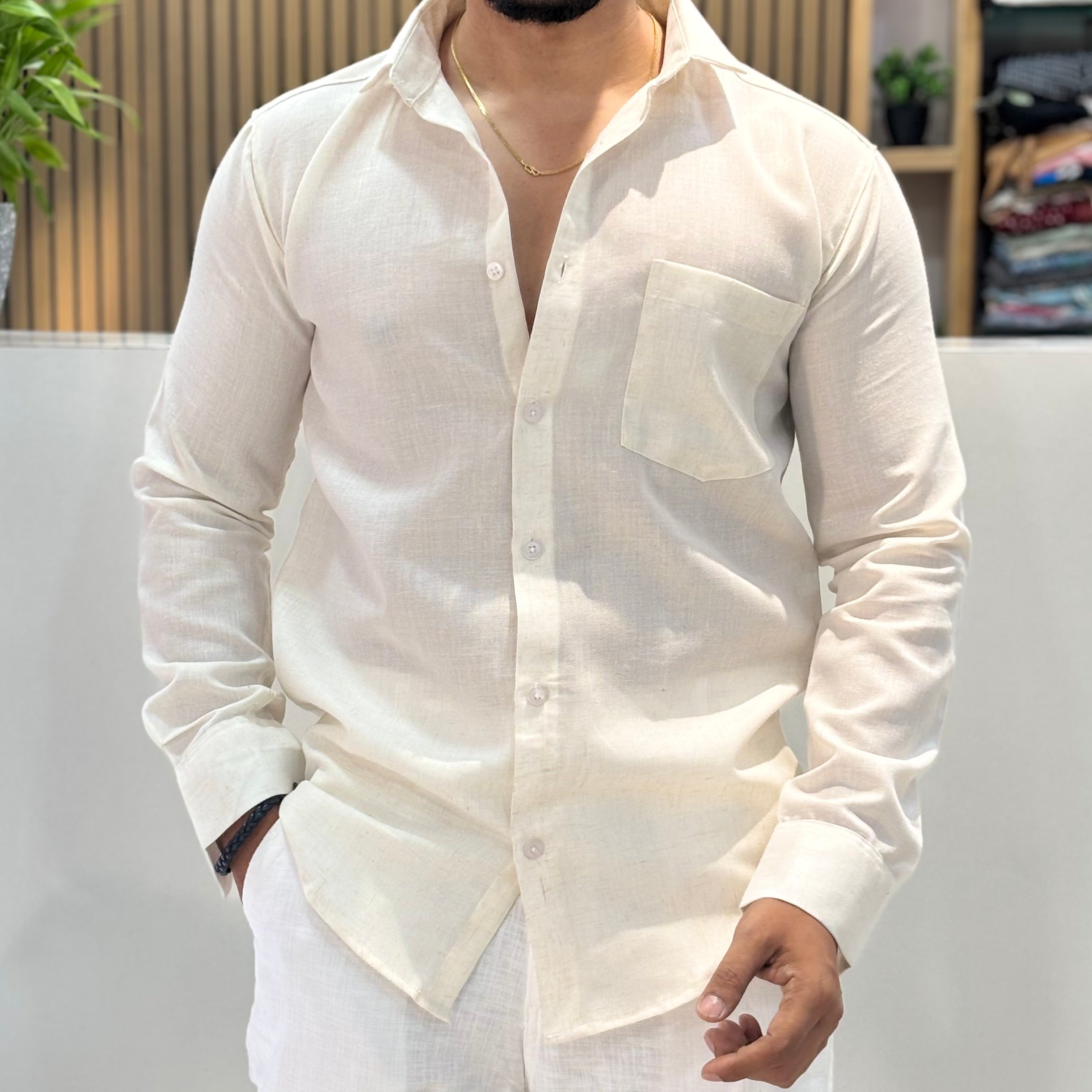 Khadi Linen Shirt – Ivory