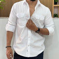 Corduroy Shirt White