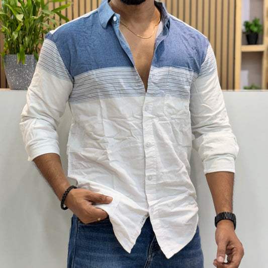 Slim Fit Striped Casual Shirt