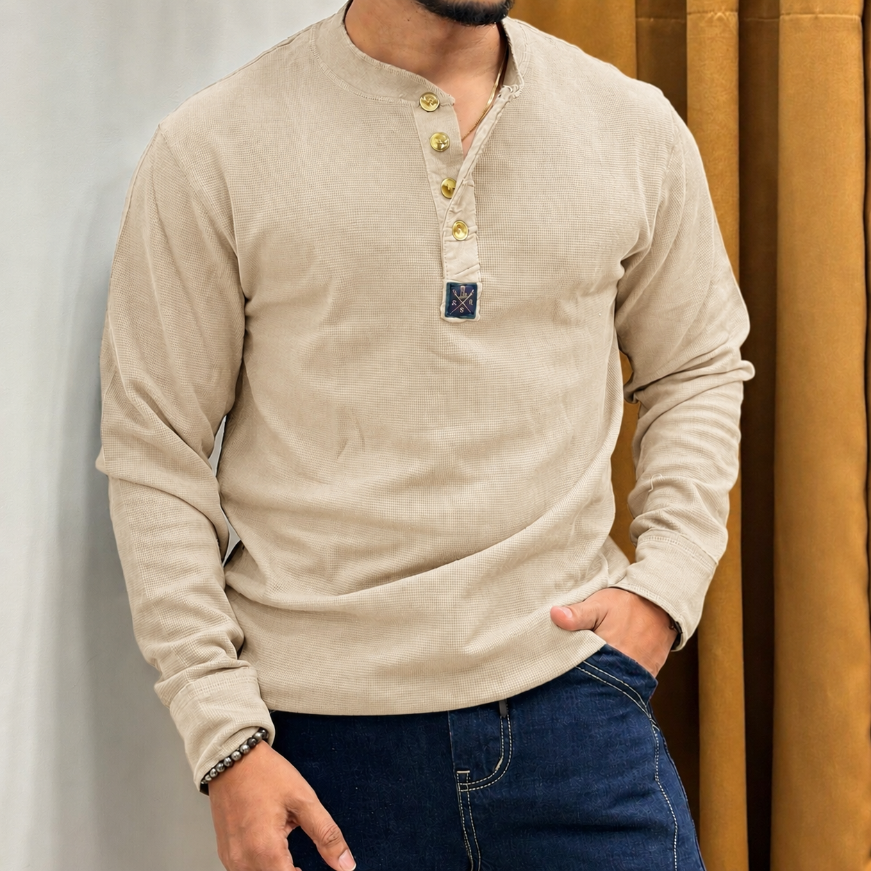 Henley Full Sleeve T-shirt