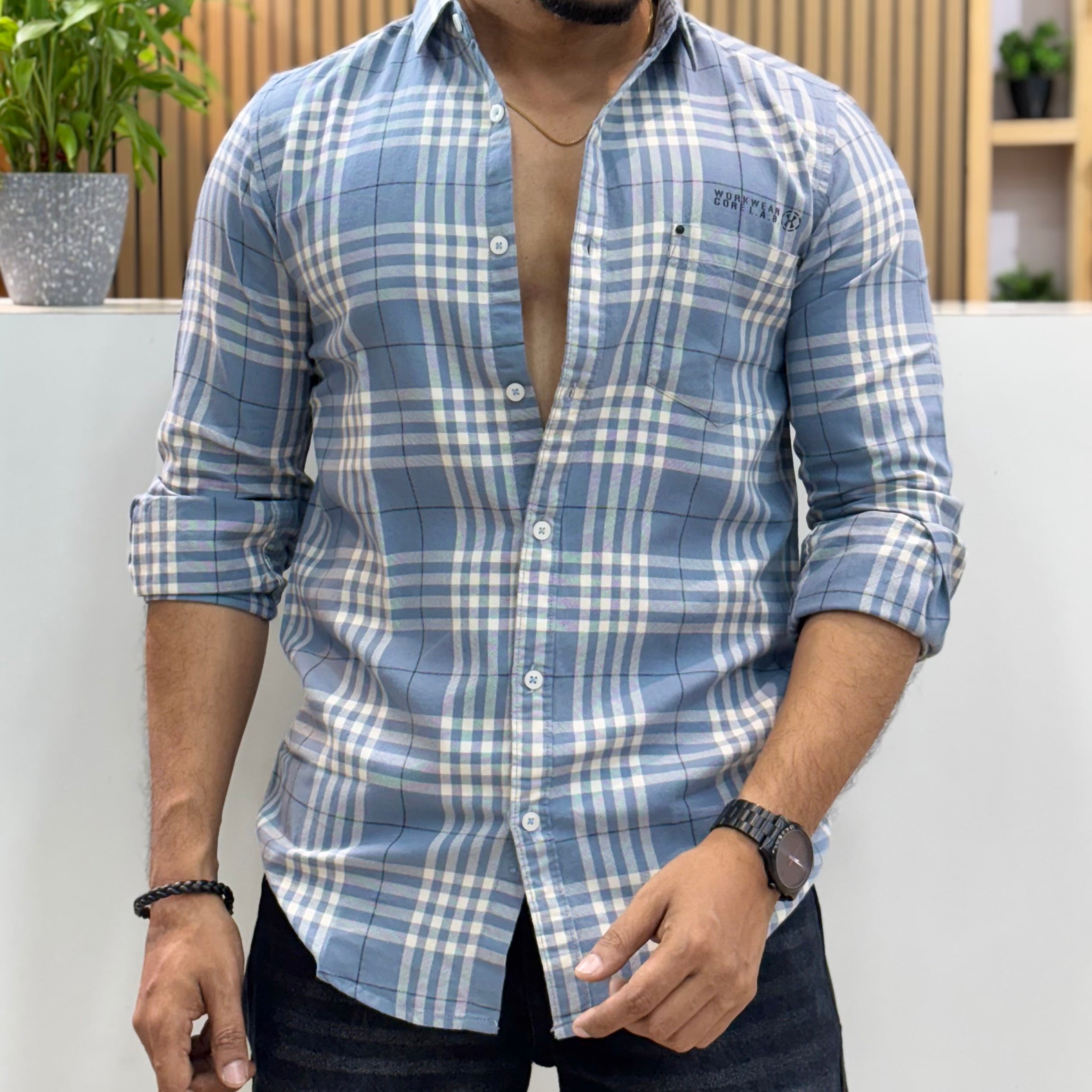 Premium Cotton Check Shirt