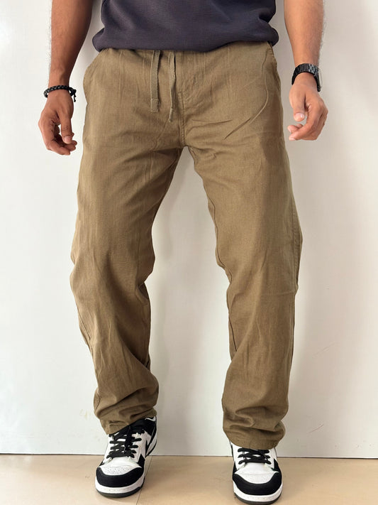 Relaxed Fit Linen Trousers