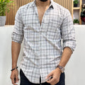 Classic Micro Check Shirt White