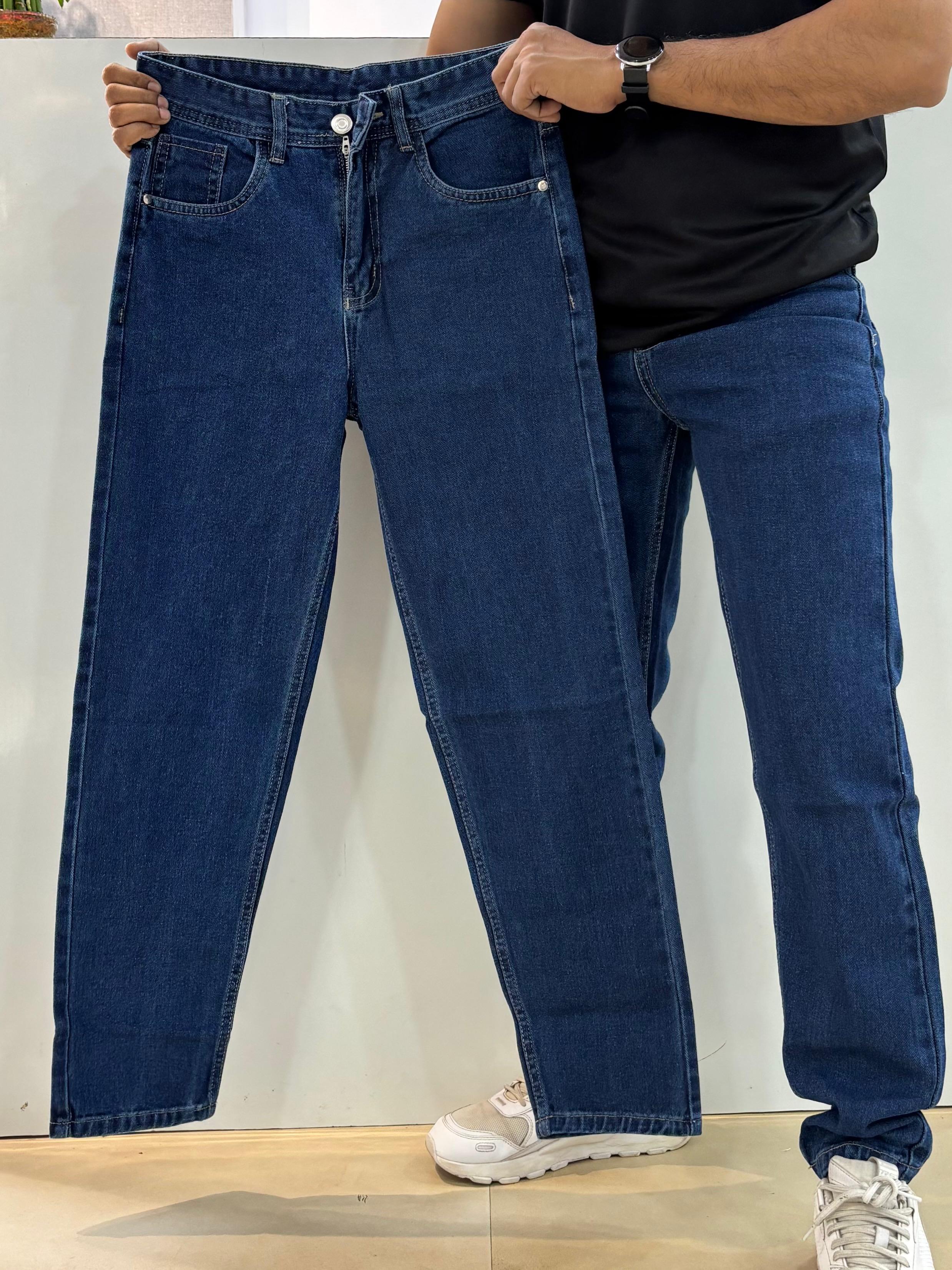 Dark Blue Carrot Fit Jeans