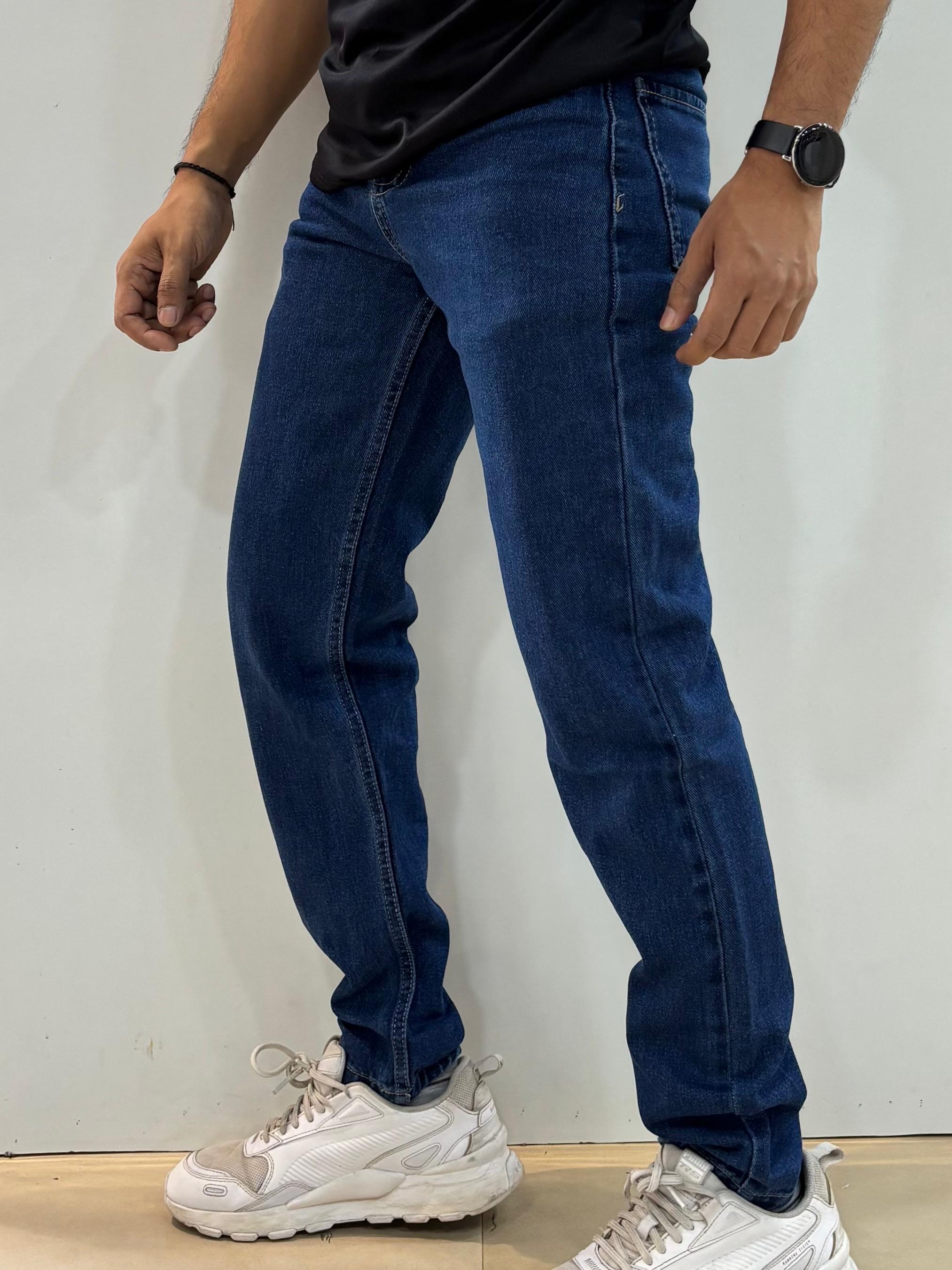 Dark Blue Carrot Fit Jeans