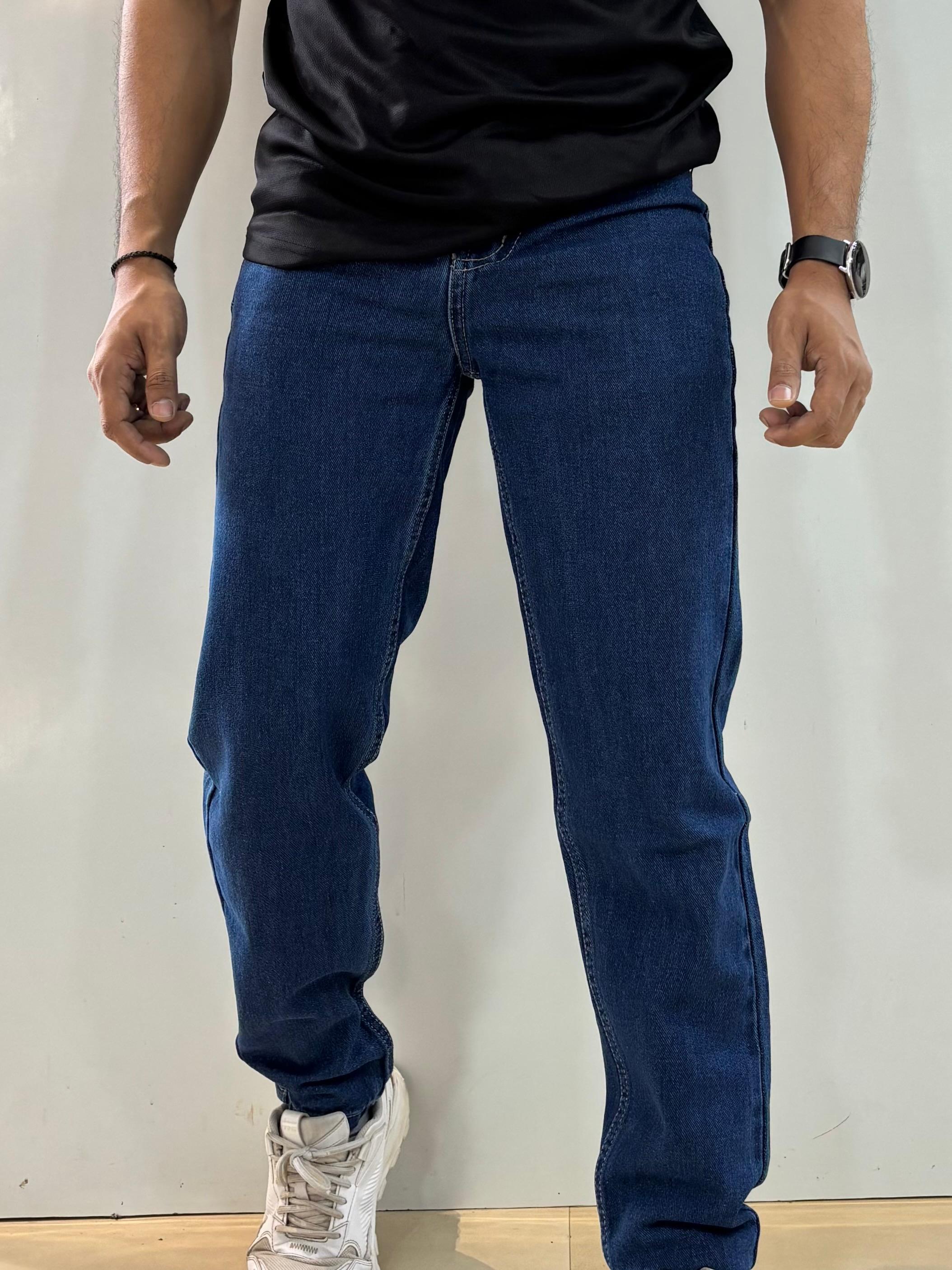 Dark Blue Carrot Fit Jeans