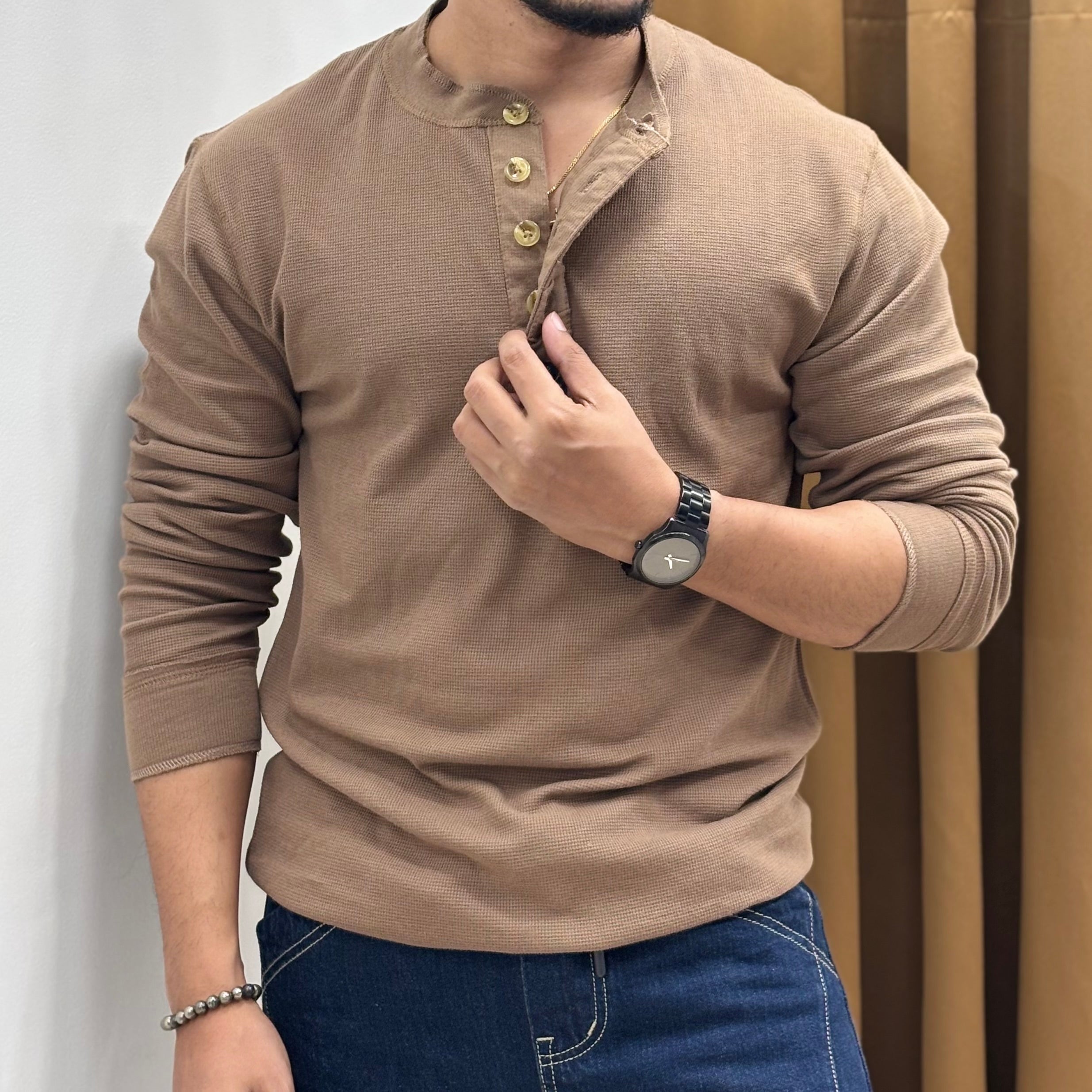 Henley Full Sleeve T-shirt
